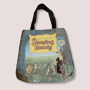 Disney Princess Vintage Rare Sleeping Beauty Detailed Embroidered Tote Bag